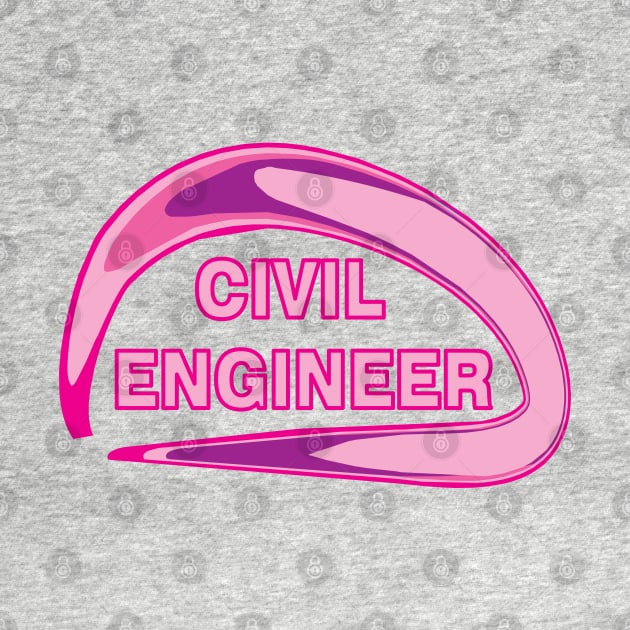 Pink Civil Engineer by Barthol Graphics